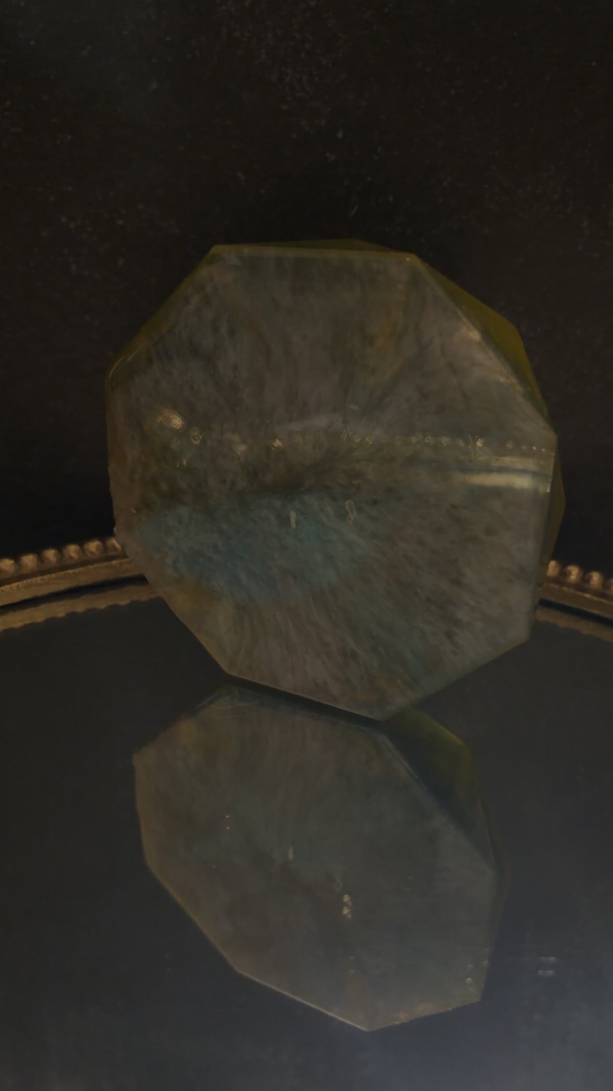 green and orange ashtray