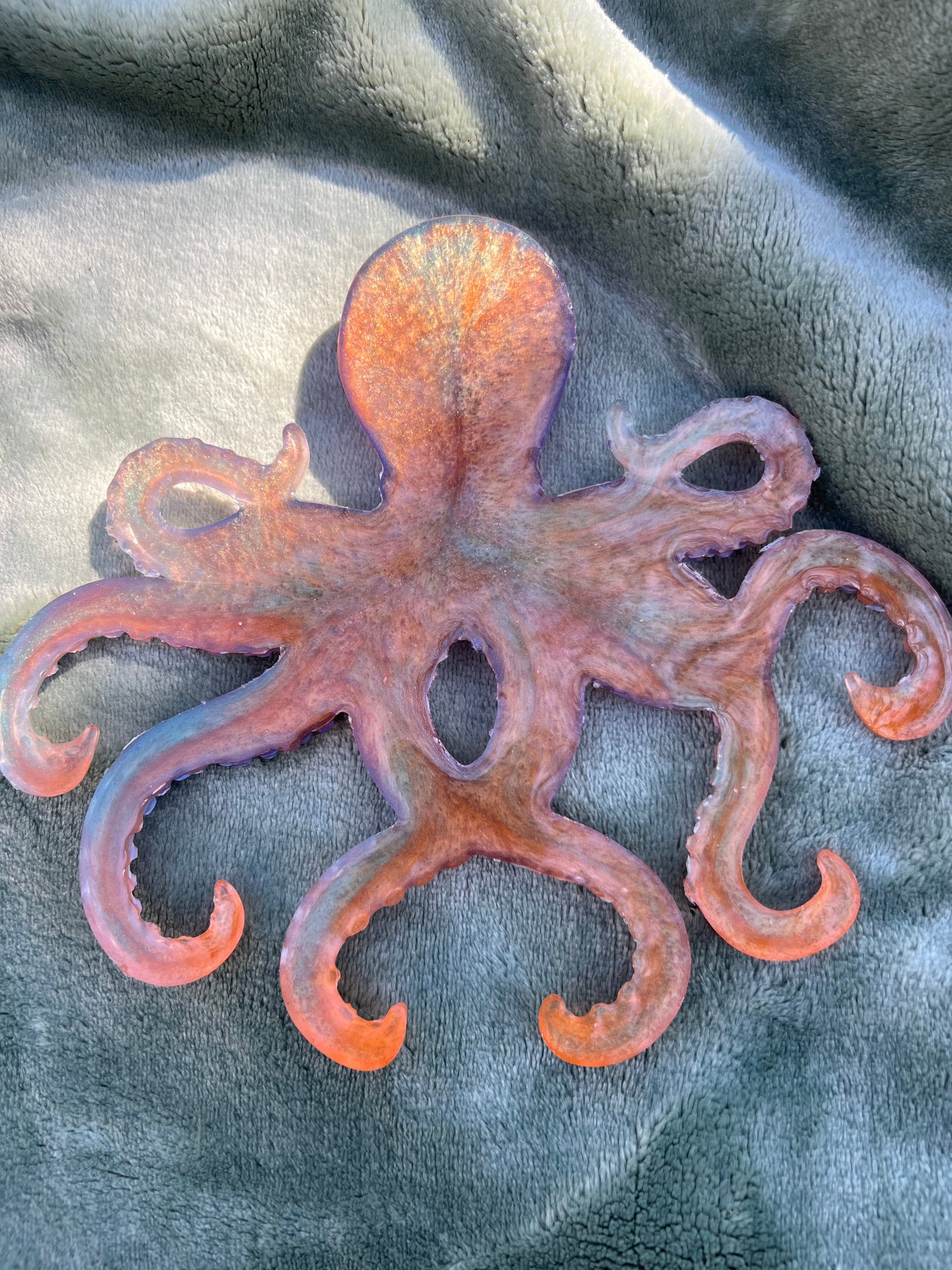 blue and orange octopus