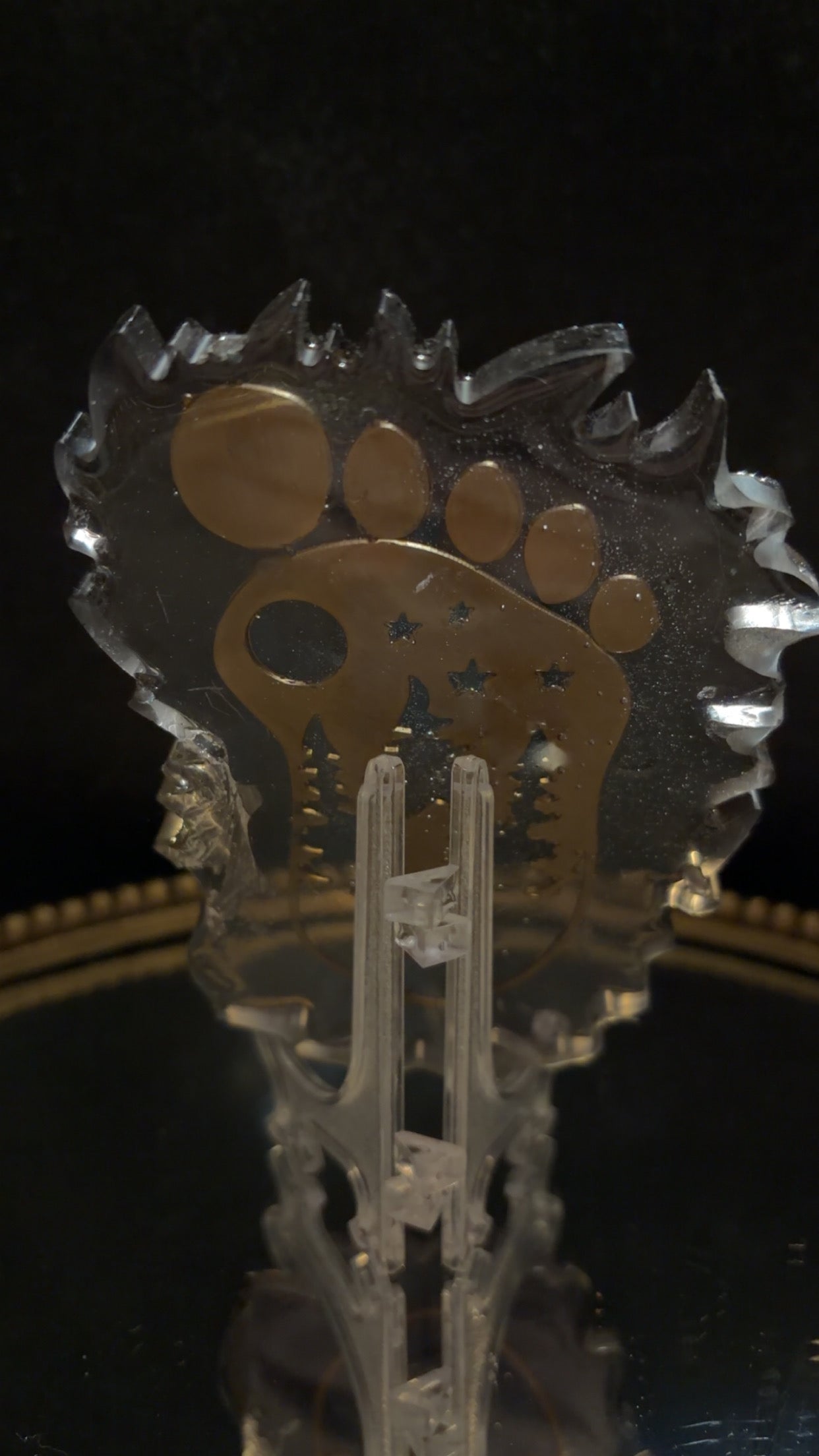 black and clear big foot