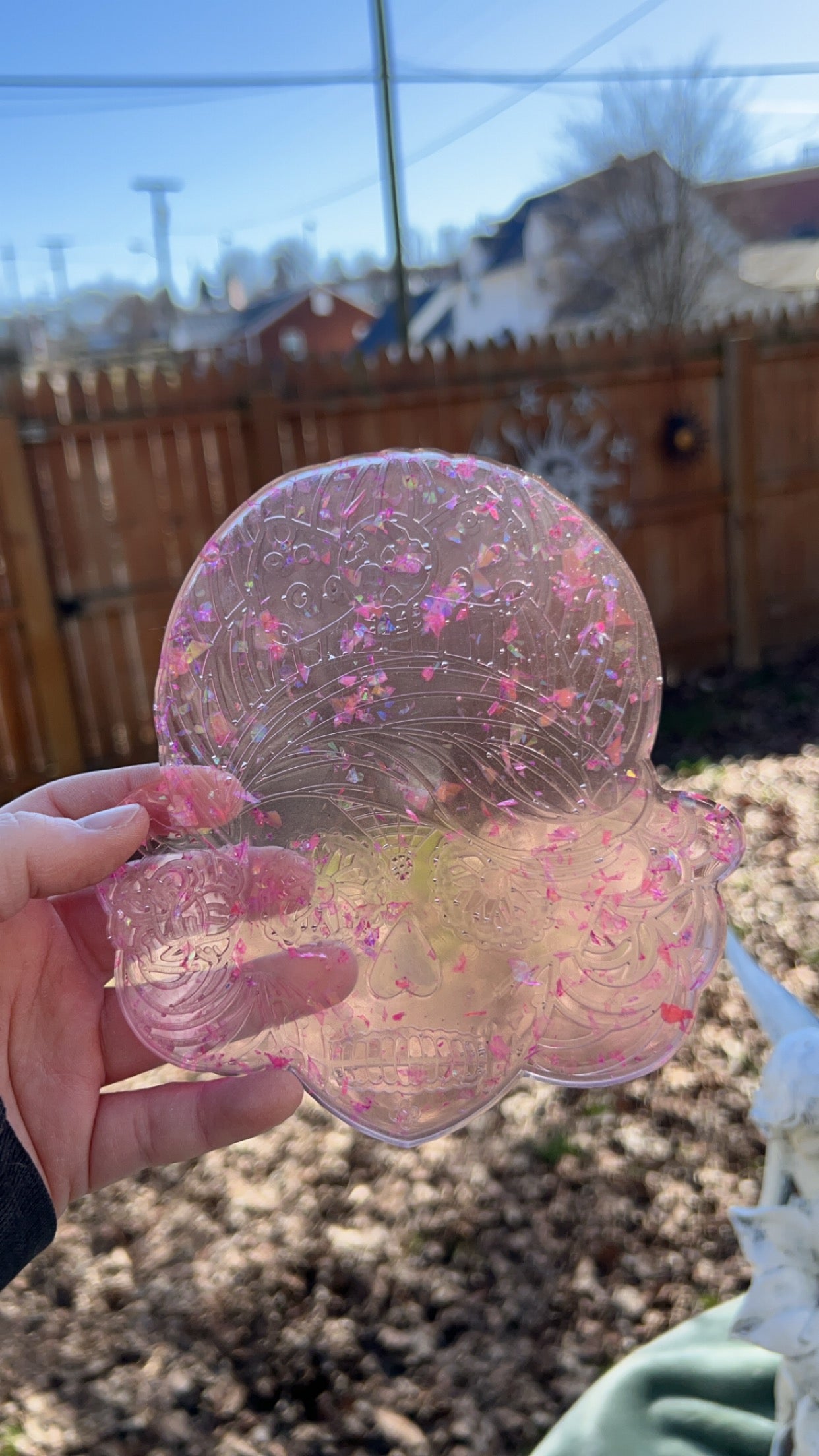 pink sugar skull