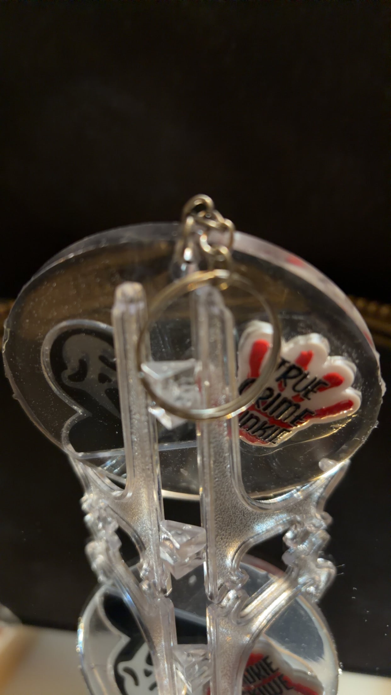 true crime /scream keychain