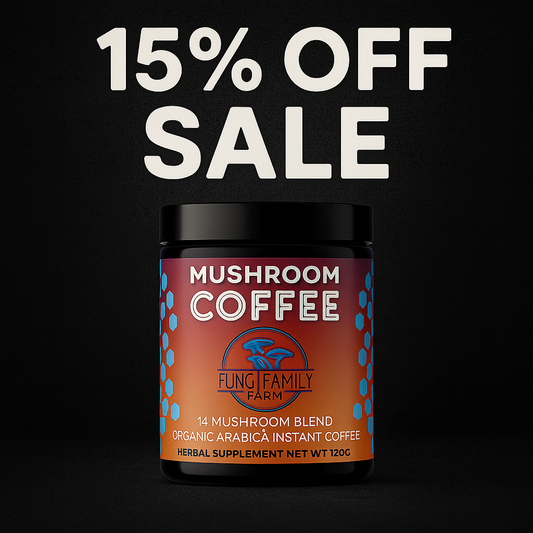 Instant Mushroom Coffee – 14-Mushroom Functional Blend