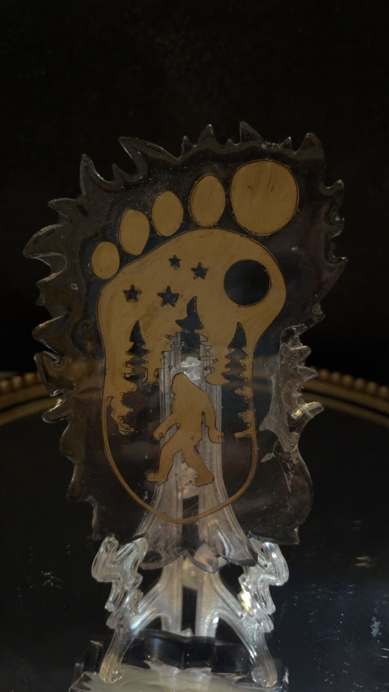 black and clear big foot