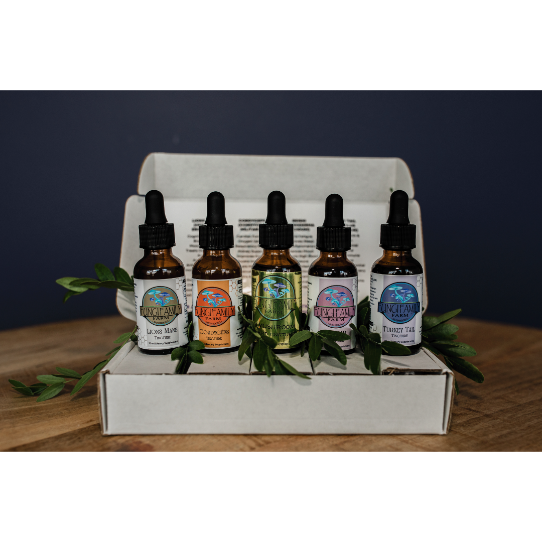 5 Tincture Box Set – Complete Daily Mushroom Wellness System