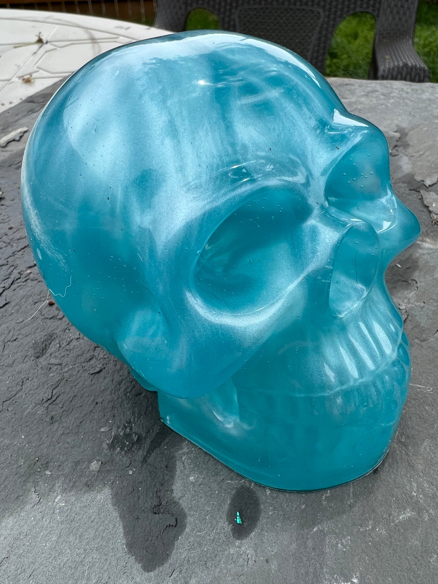 silk blue skull