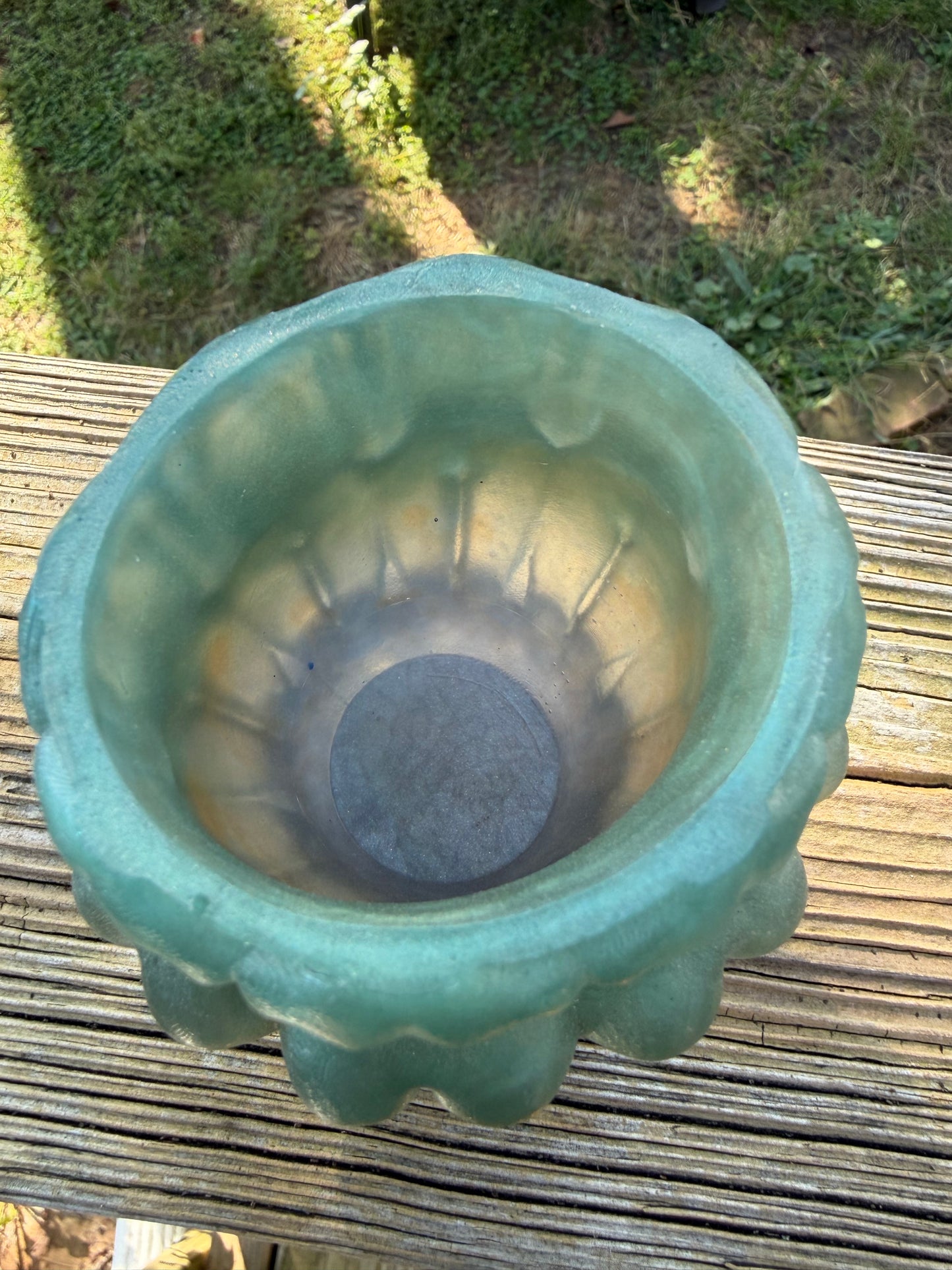 Green MultiColored Lady Butt Planter