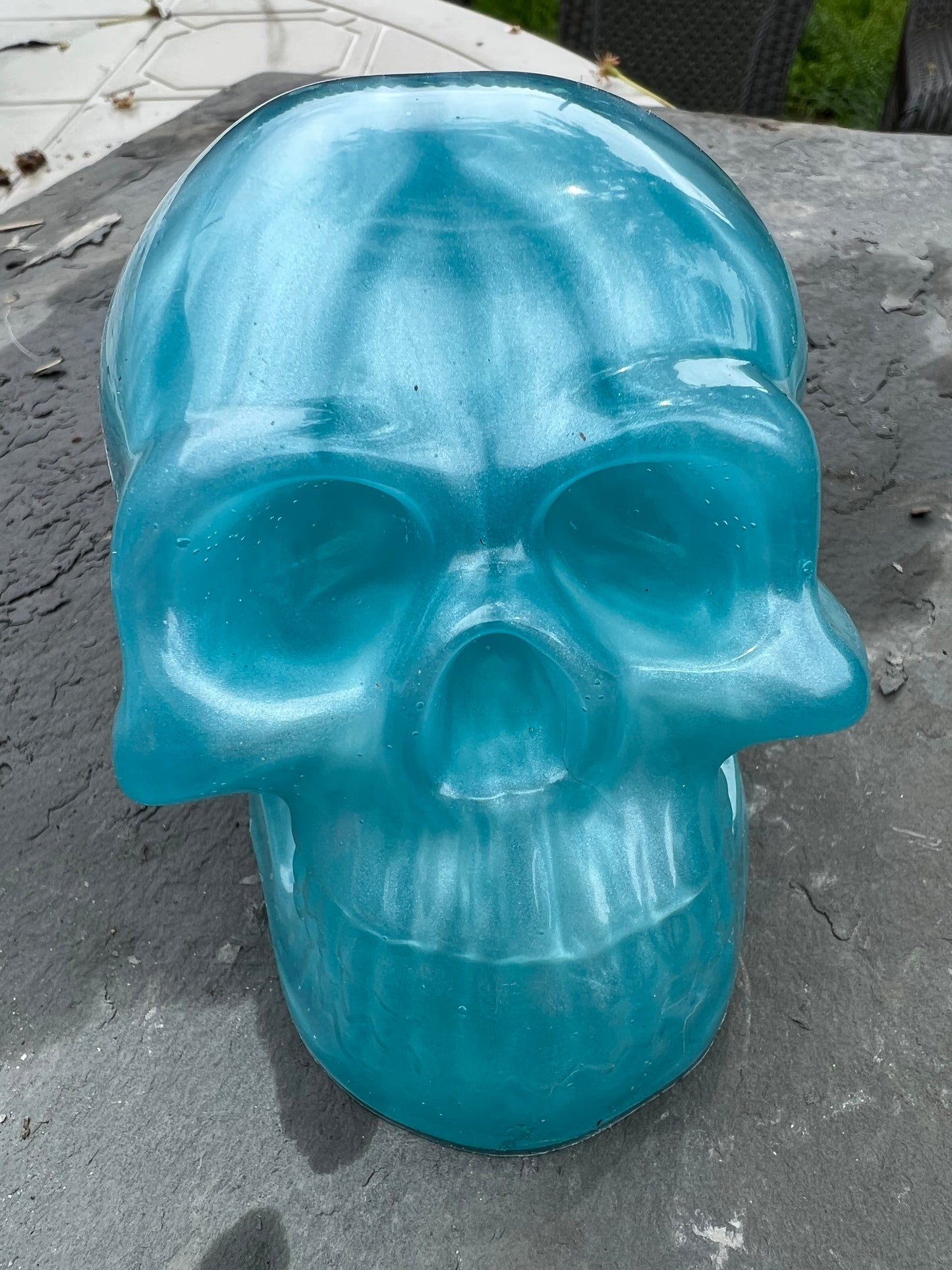 silk blue skull