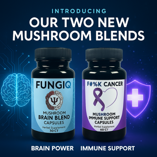 Mushroom Brain & Immune Power Combo – FungiQ™ Brain Blend (30ct) + BioShield Immune Support (30ct)