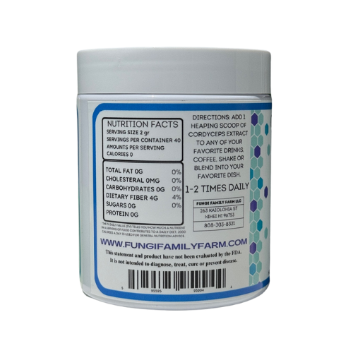 Cordyceps Mushroom Powder Extract – Cordyceps militaris (2,000 mg)