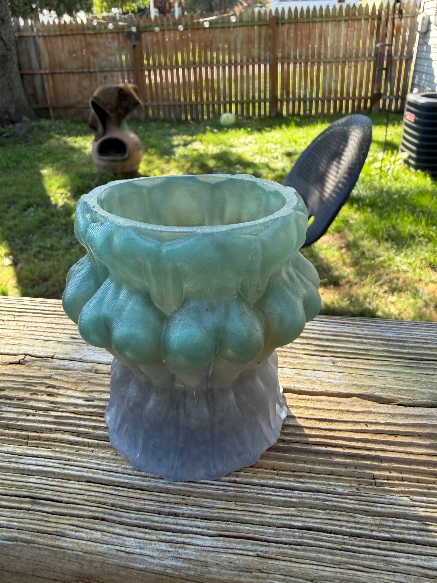 Green MultiColored Lady Butt Planter