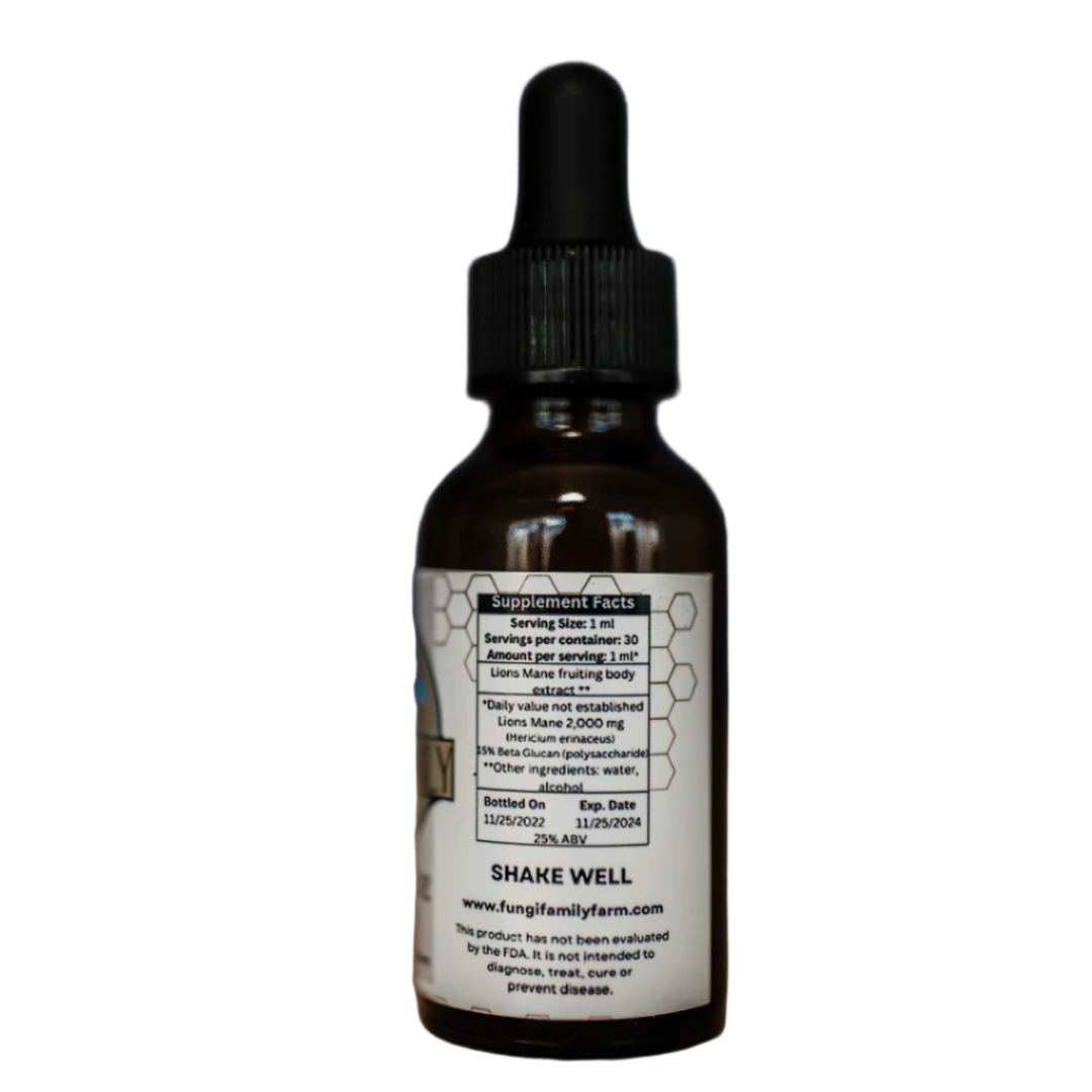 Lion’s Mane Tincture – Dual + Ultrasonic Extract for Focus & Cognitive Support