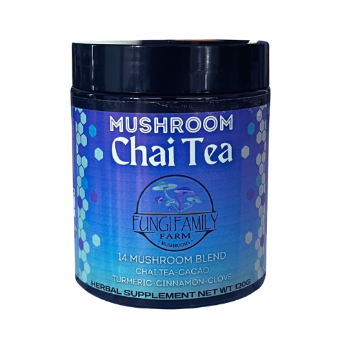 Mushroom Chai – Functional Chai Tea Infused with 14 Medicinal Mushrooms