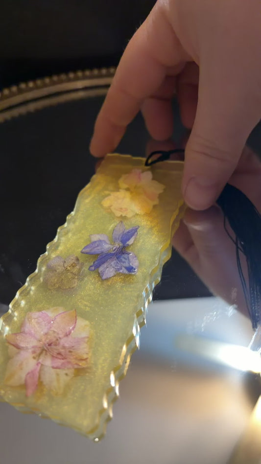bookmark with flowers inside